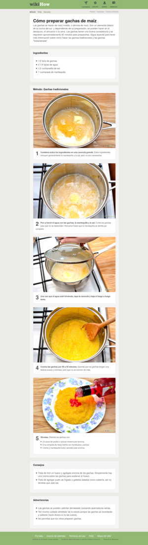 Exemple de page à réaliser