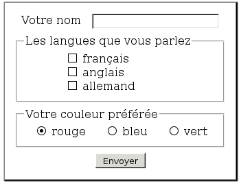 Un formulaire HTML