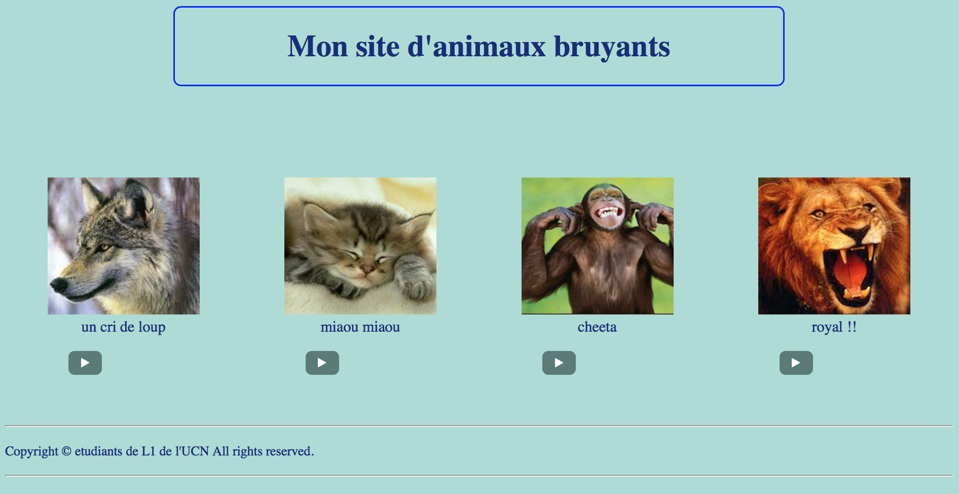 Capture d'écran de la page